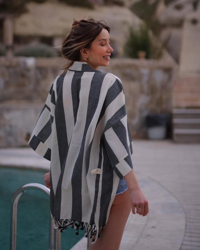 Orange Striped Robe