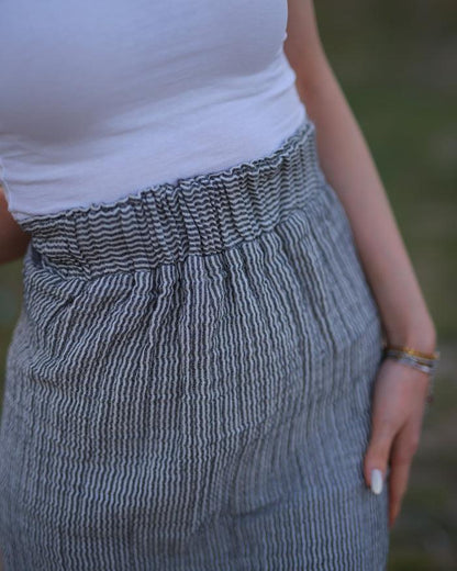 grey maxi skirt