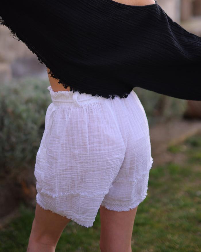 Black Gauze Shorts