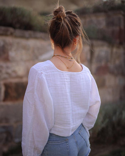 deep v neck white dress