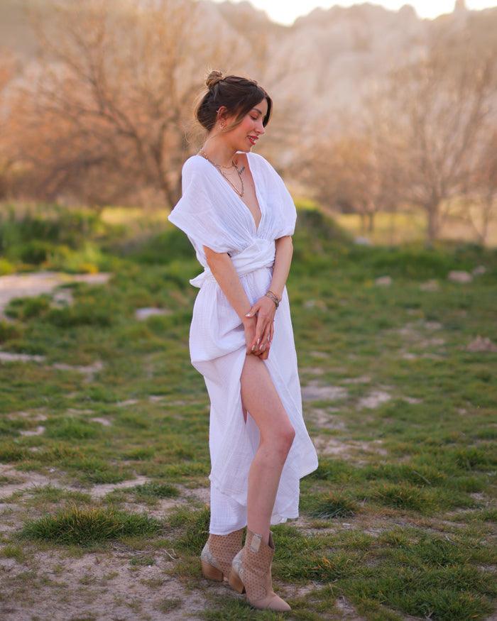 Beige Convertible Dress