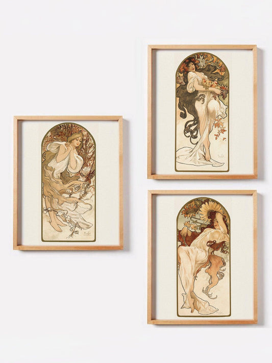 Alphonse Mucha Print Set Of 3