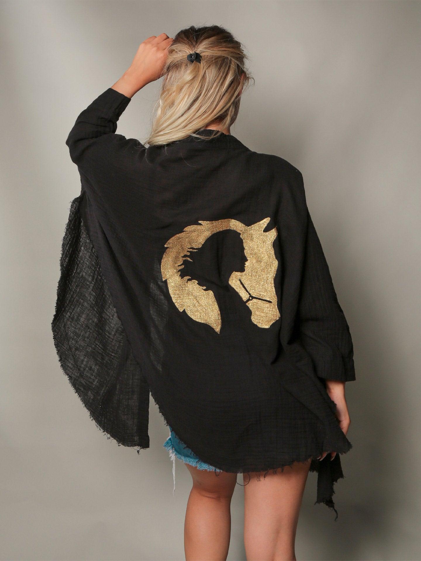 horse cardigan