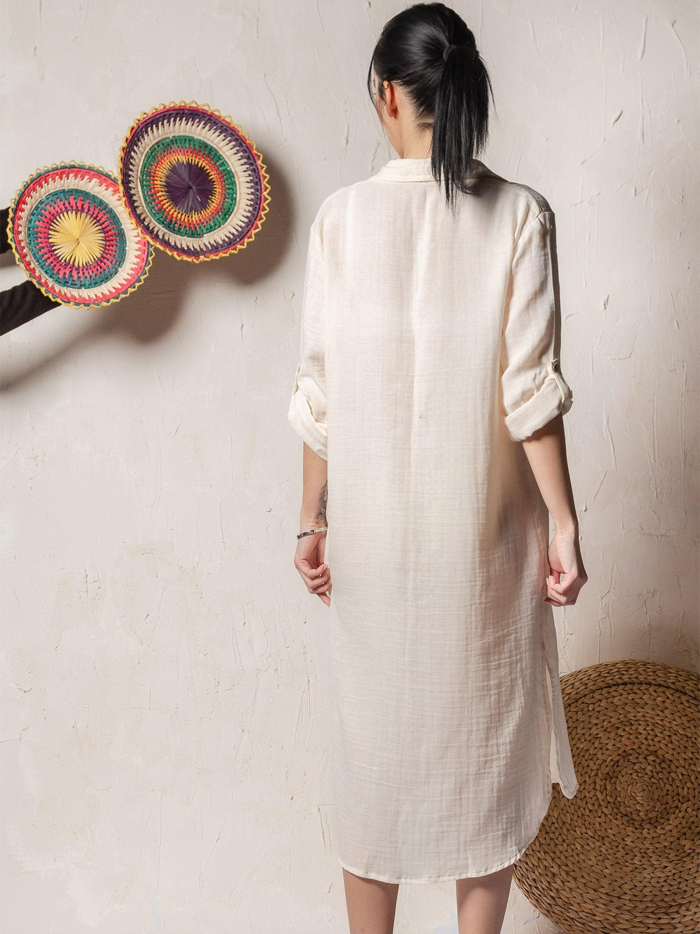 gauze dress white